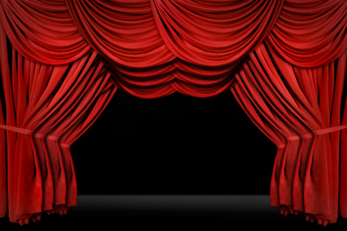 Horozontal old fashioned elegant theater stage